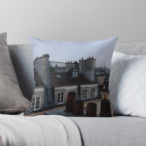 Parisian rooftops II Throw Pillow