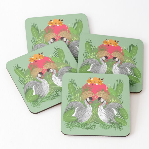 Item preview, GREY CROWNED CRANE IN LOVE designed and sold by tizicav.