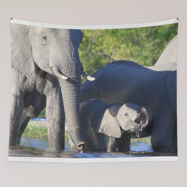 Item preview, Elephant who comes to drink designed and sold by EstelleRossetti.