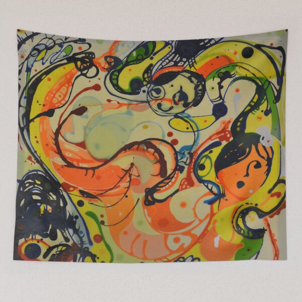 Item preview, Family happy times nostalgia abstract painting designed and sold by D4li98.