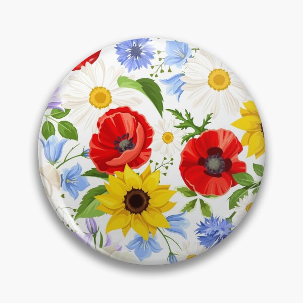 Item preview, Floral pattern with bright colorful wild flowers. designed and sold by Naddya.