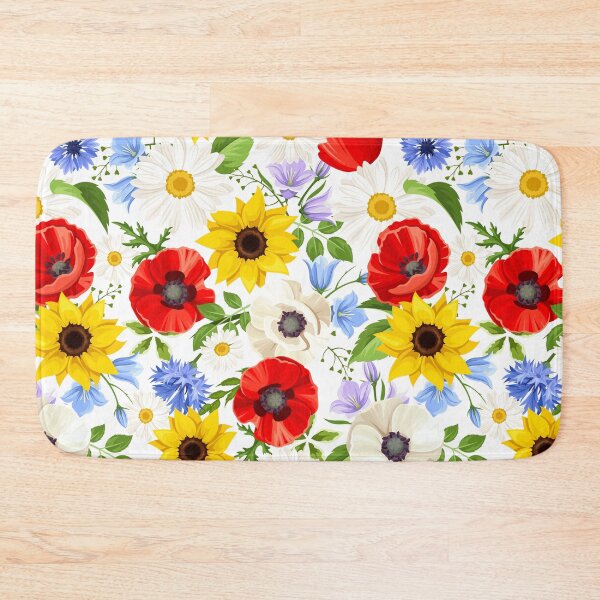 Item preview, Floral pattern with bright colorful wild flowers. designed and sold by Naddya.