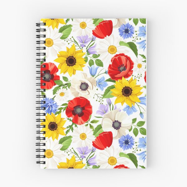 Item preview, Floral pattern with bright colorful wild flowers. designed and sold by Naddya.