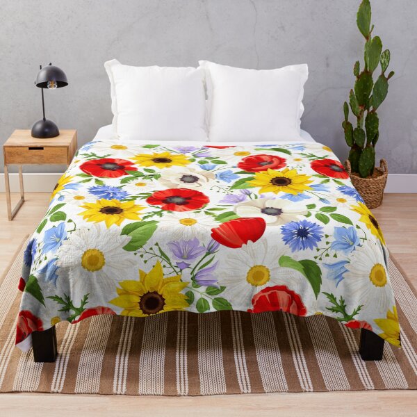 Item preview, Floral pattern with bright colorful wild flowers. designed and sold by Naddya.
