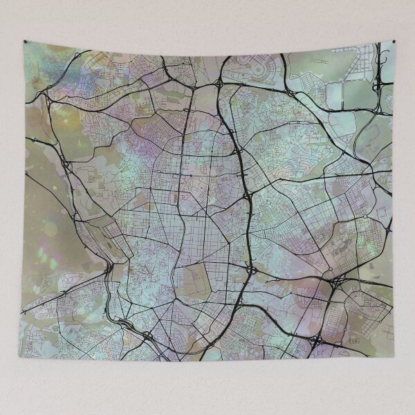 Item preview, Madrid Spain Street Map Urban designed and sold by IvonDesign.