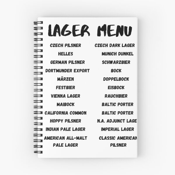 Item preview, Lager Menu designed and sold by Beercreation.