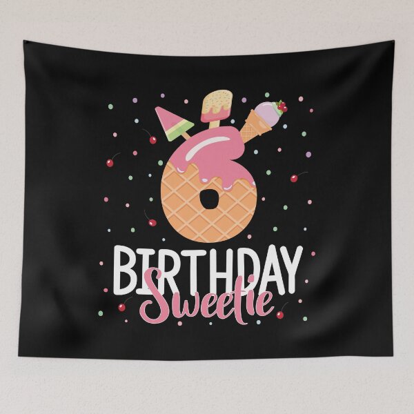 Item preview, 6th Birthday Sweetie Ice Cream Girl 6 Years Old B-day product designed and sold by Grabitees.