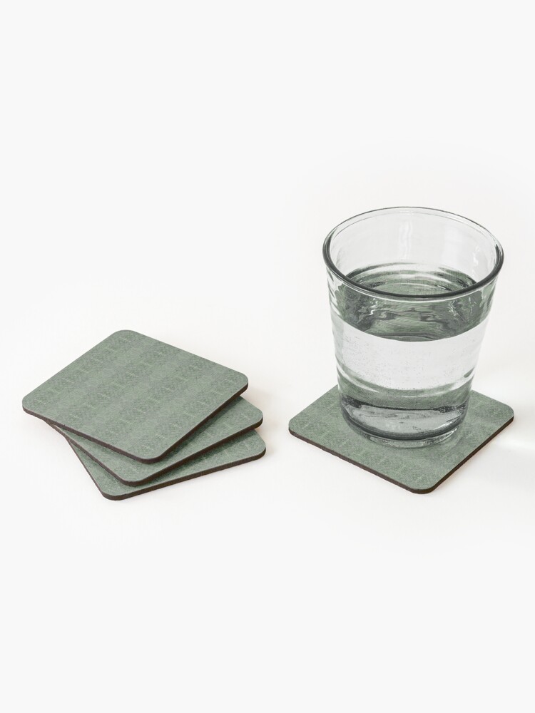Alternate view of Textured dark gray-green pattern. Coasters (Set of 4)
