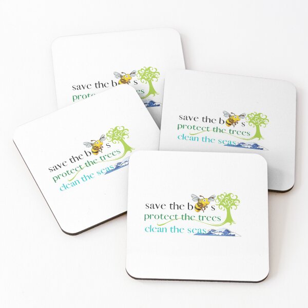 Item preview, save the bees protect the trees clean the seas designed and sold by Martin-bivert.