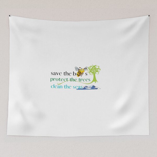 Item preview, save the bees protect the trees clean the seas designed and sold by Martin-bivert.