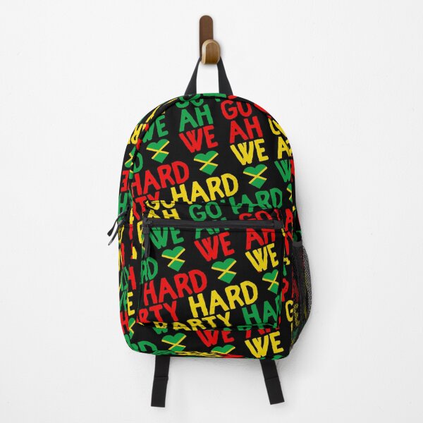 Item preview, We Ah Go Party Hard Jamaica Flag Red Gold Green designed and sold by PY Tees.