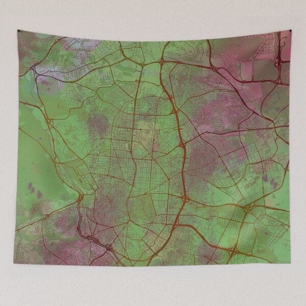 Item preview, Madrid Spain Street Yellow Pink designed and sold by IvonDesign.