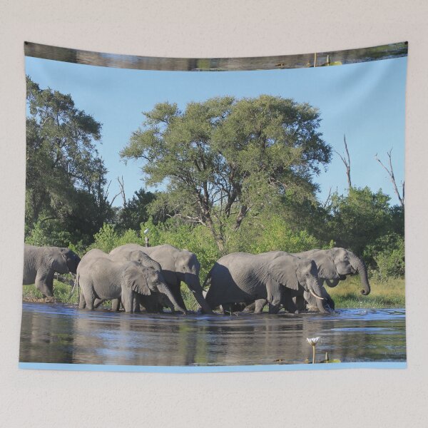 Item preview, Elephant who comes to drink designed and sold by EstelleRossetti.