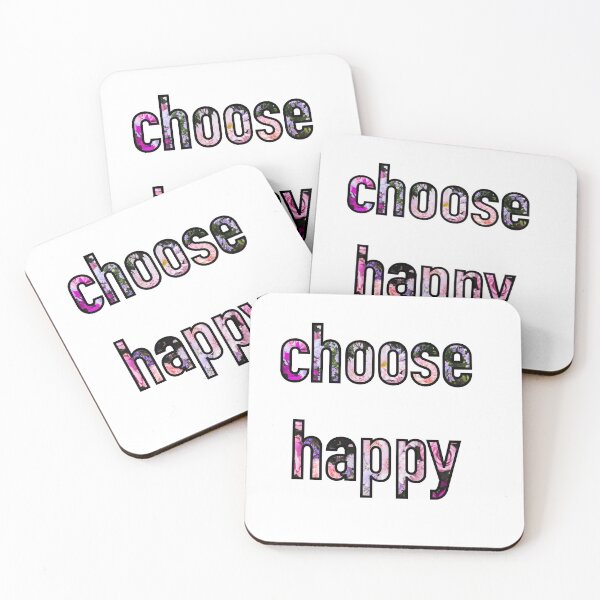 Item preview, Choose Happy with Flowers designed and sold by stickersbylaurt.