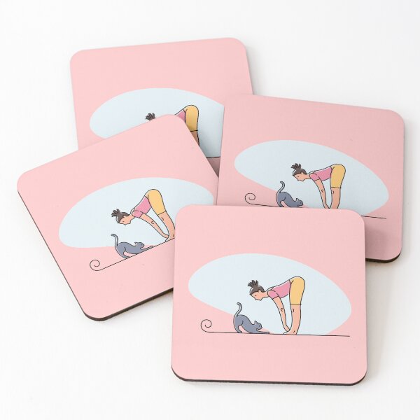 Item preview, YOGA PRACTICE AND CAT- FORWARD FOLD designed and sold by Trio's Stuff.