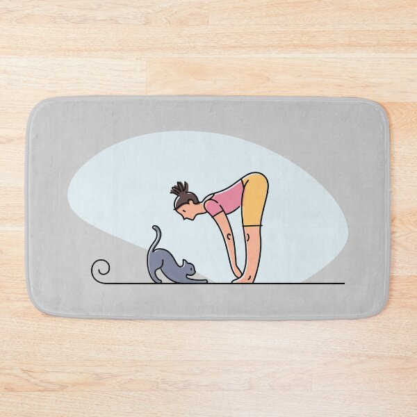 Item preview, YOGA PRACTICE AND CAT- FORWARD FOLD designed and sold by Trio's Stuff.