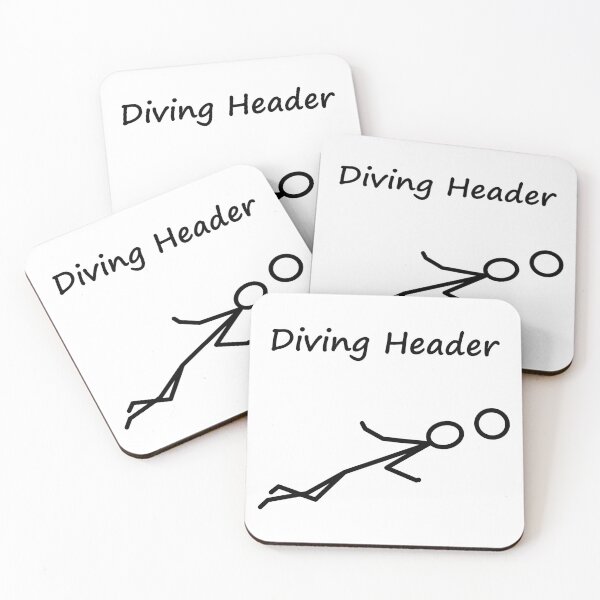 Item preview, Football stickman diving header designed and sold by Bammodesigns.