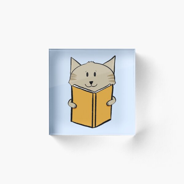 Reading cat Acrylic Block