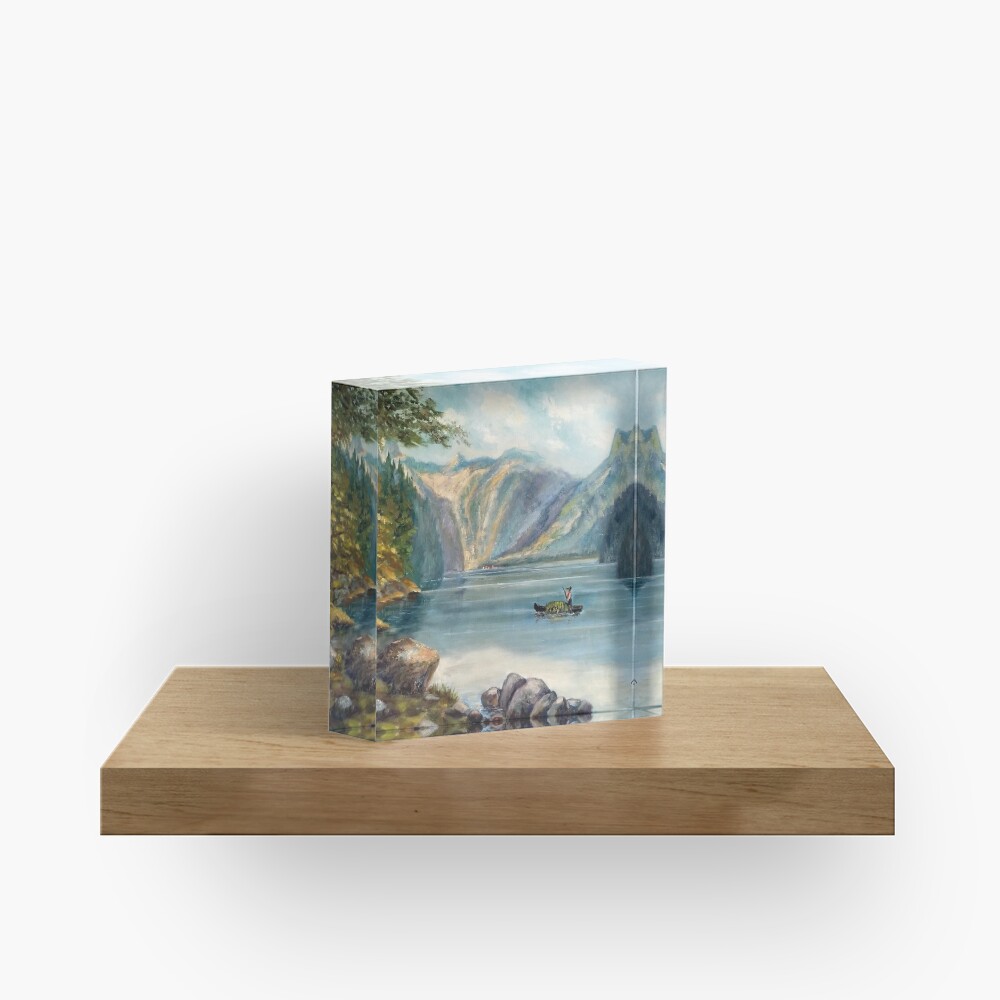 Hidden Feathers by Max Lewis Acrylic Block