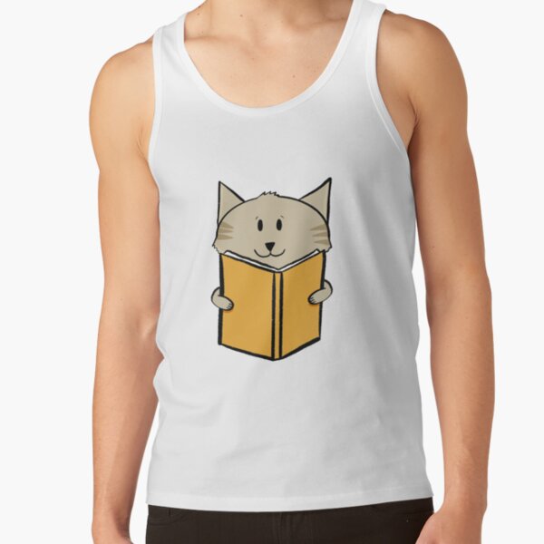 Reading cat Tank Top