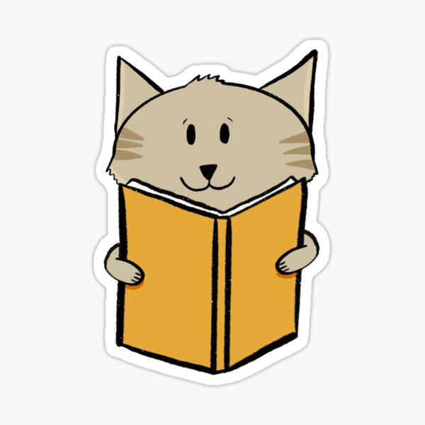 Reading cat Sticker