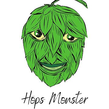 Artwork thumbnail, Hops Monster - Hombrewing hops t-shirt by Beercreation