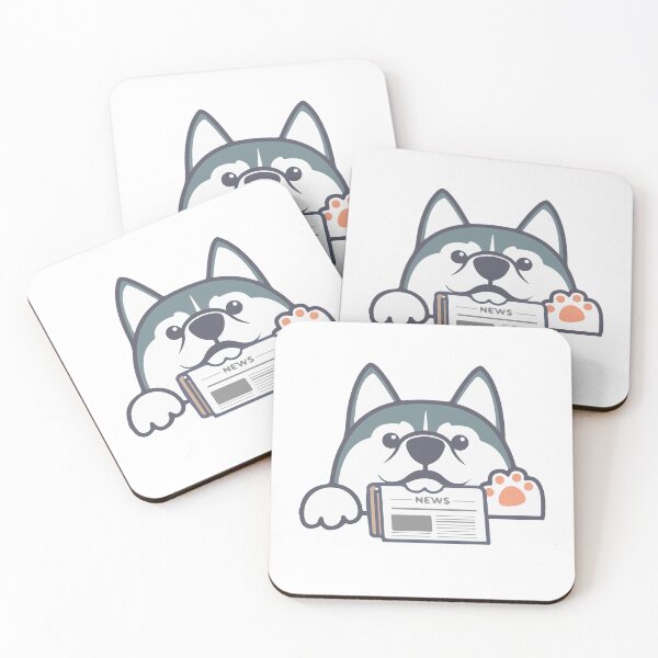 Item preview, Husky Dog with Newspaper designed and sold by Halabe art.
