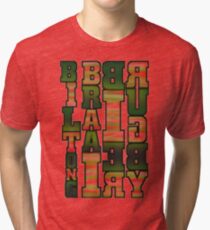 BRAAI BIER RUGBY BILTONG Tri-blend T-Shirt