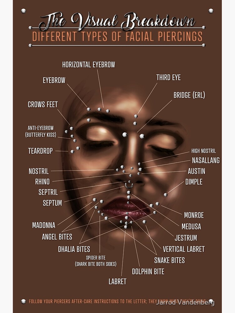 Ear and Nose Piercing Chart - A Visual Guide of what to expect