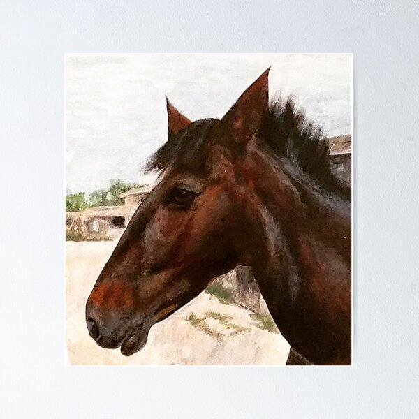 Artikelvorschau, Ruby - Horse Pet Portrait entworfen und verkauft von EmilyDewsnap.