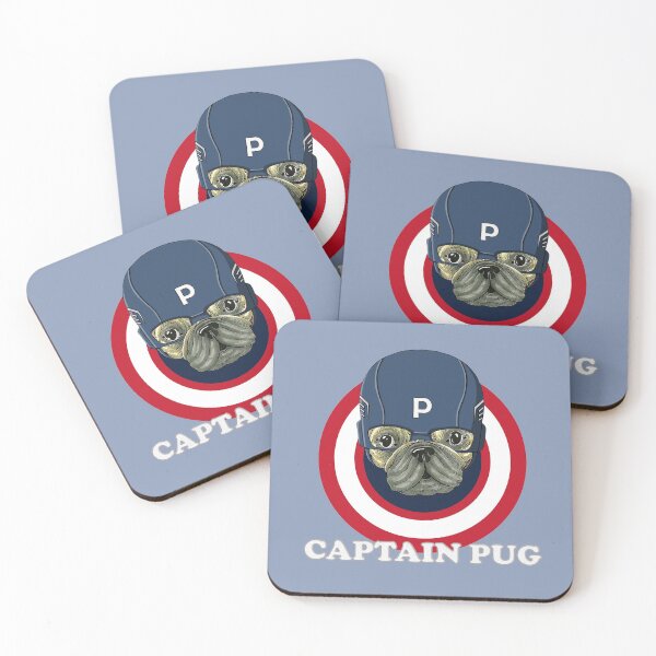 Item preview, Captain Pug - A cute worrier Dog  designed and sold by Tee Inspiration.