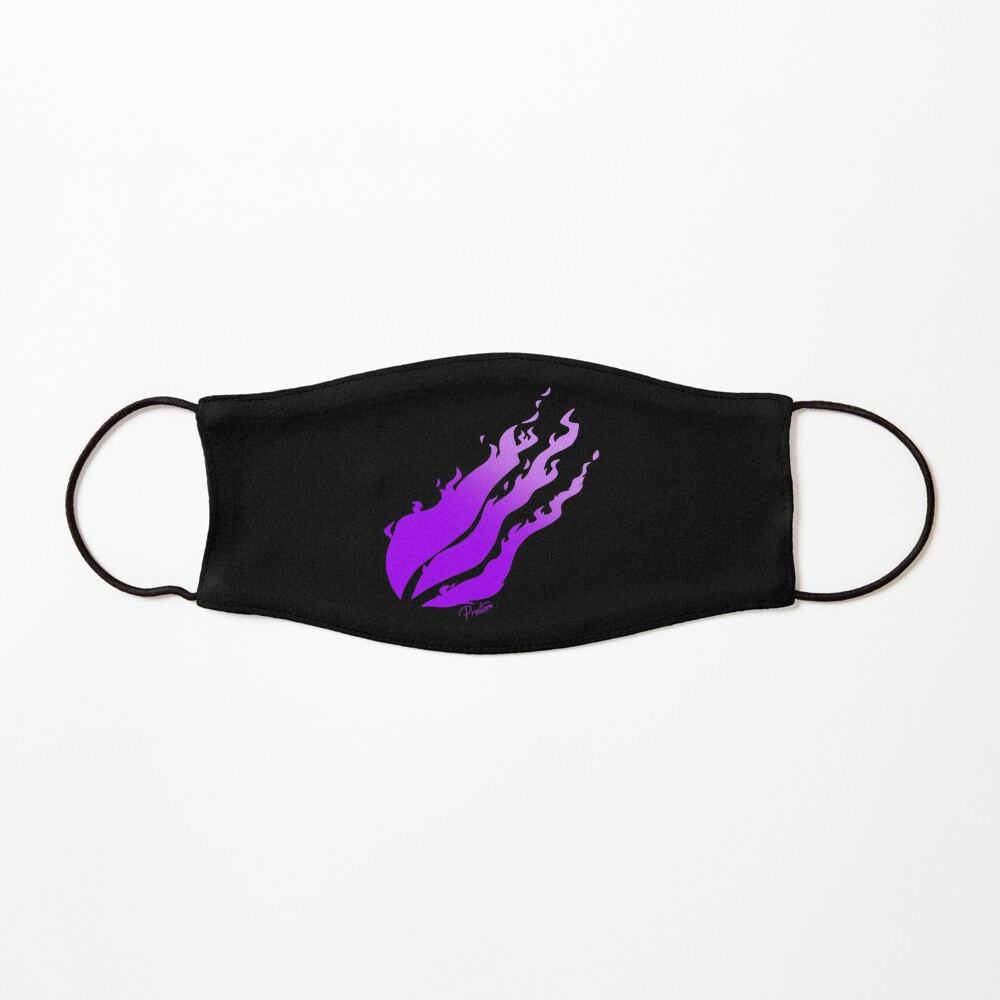 Purple Flame Mask By Lazarb Redbubble - roblox deer skull mask
