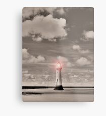 Sepia Surreal Lighthouse Metal Print
