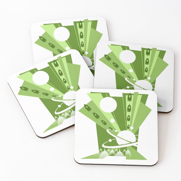 Item preview, PLANET BURST - GREEN ROCKETS designed and sold by B7Media.