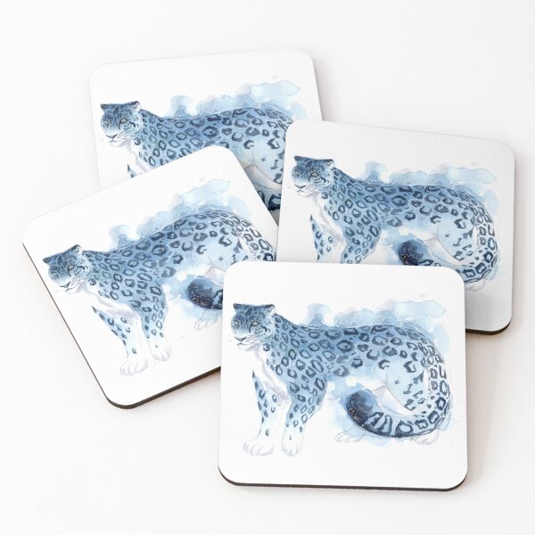 Item preview, Watercolor Snow Leopard designed and sold by Threeleaves.