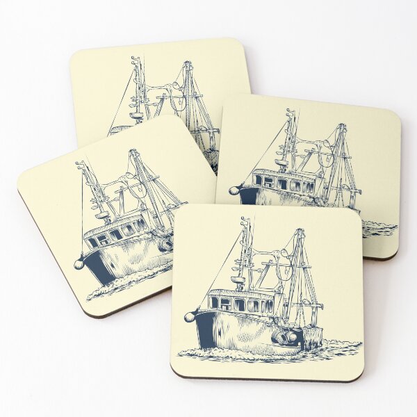 Item preview, Fishing Boat / Vintage Fishing Boat / Fishing Boat Design  designed and sold by RedBoyShop.
