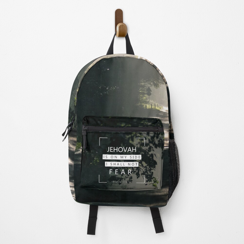 Jehovah is on my side Psalms 118:6 Backpack