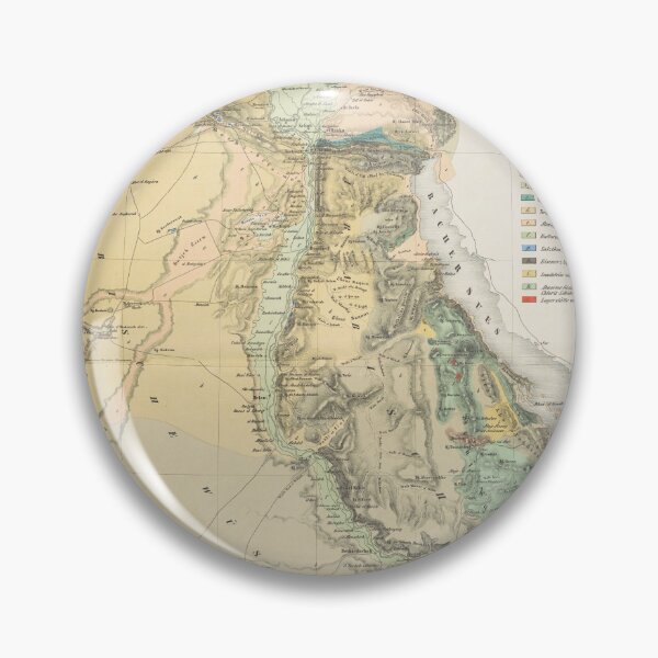 Item preview, Vintage Egypt Geology Map (1842) designed and sold by BravuraMedia.
