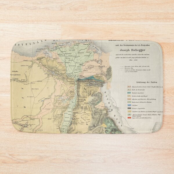 Item preview, Vintage Egypt Geology Map (1842) designed and sold by BravuraMedia.