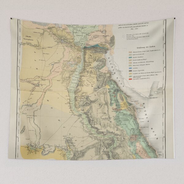 Item preview, Vintage Egypt Geology Map (1842) designed and sold by BravuraMedia.
