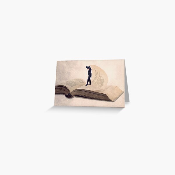 Book print, The page turner Greeting Card