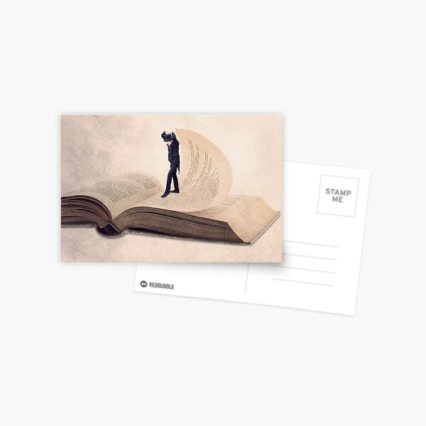 Book print, The page turner Postcard