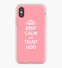 Religious Christian iPhone 6s Case Cover Keep Calm And Trust God Pink iPhone Case