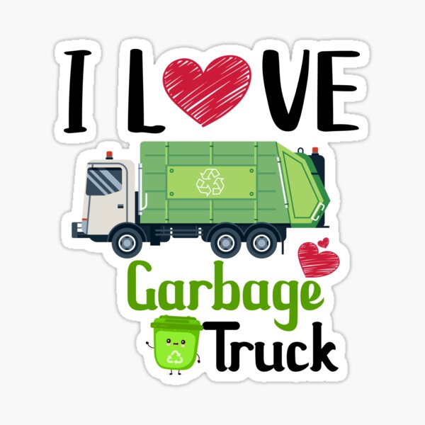 I Heart Trucks Stickers Redbubble - roblox garbage truck simulator saw garbage image and foto