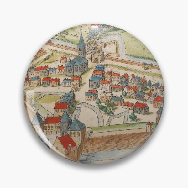 Item preview, Vintage Eindhoven Netherlands Map (1590) designed and sold by BravuraMedia.