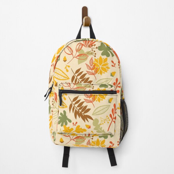 Autumn Leaves in Orange, Brown, Gold and Green Backpack