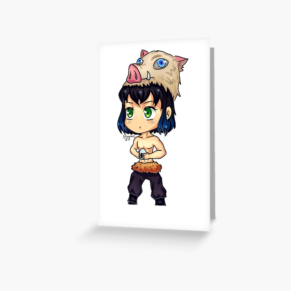 Inosuke Fan Art Greeting Card By Jeyrasz Redbubble