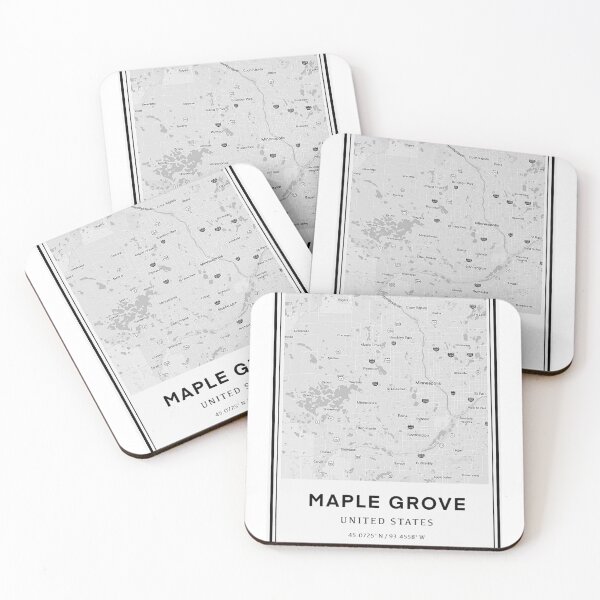 Item preview, Maple Grove Minnesota Map and Coordinates designed and sold by Emily Designs.