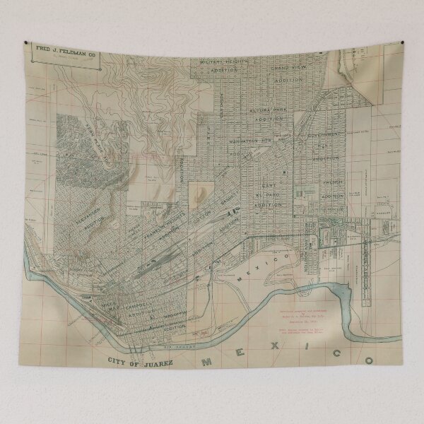 Item preview, Vintage Map of El Paso TX (1914) designed and sold by BravuraMedia.