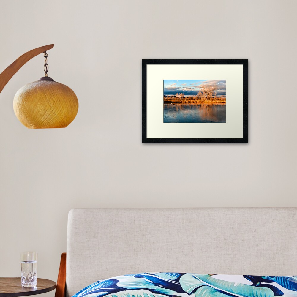 Winter Solstice At Sawhill Ponds Framed Art Print